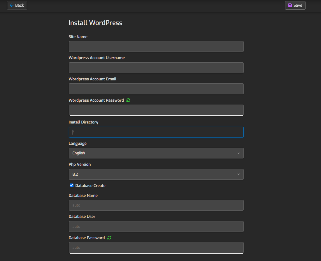 install wordpress
