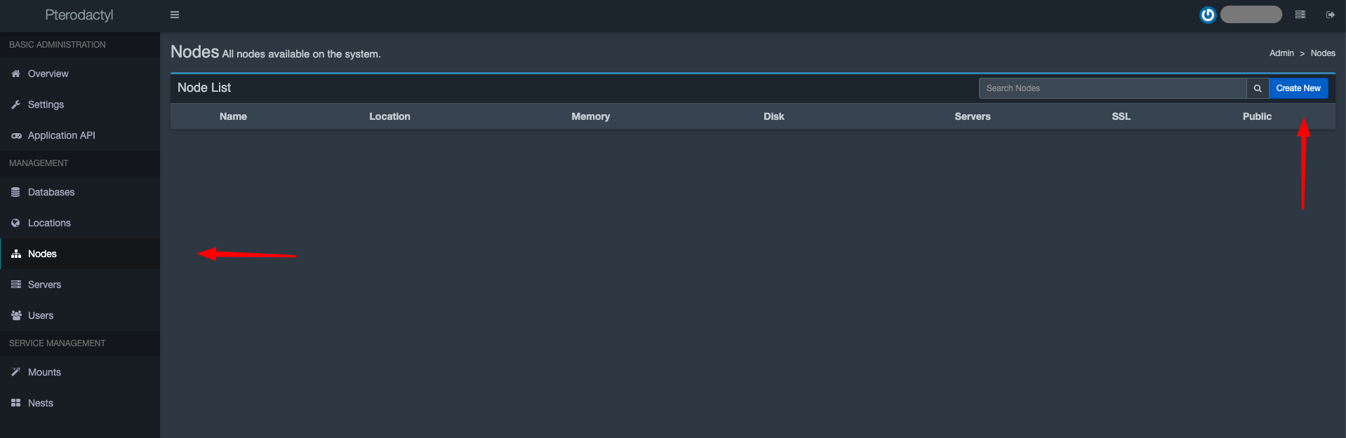 adding pterodactyl panel node