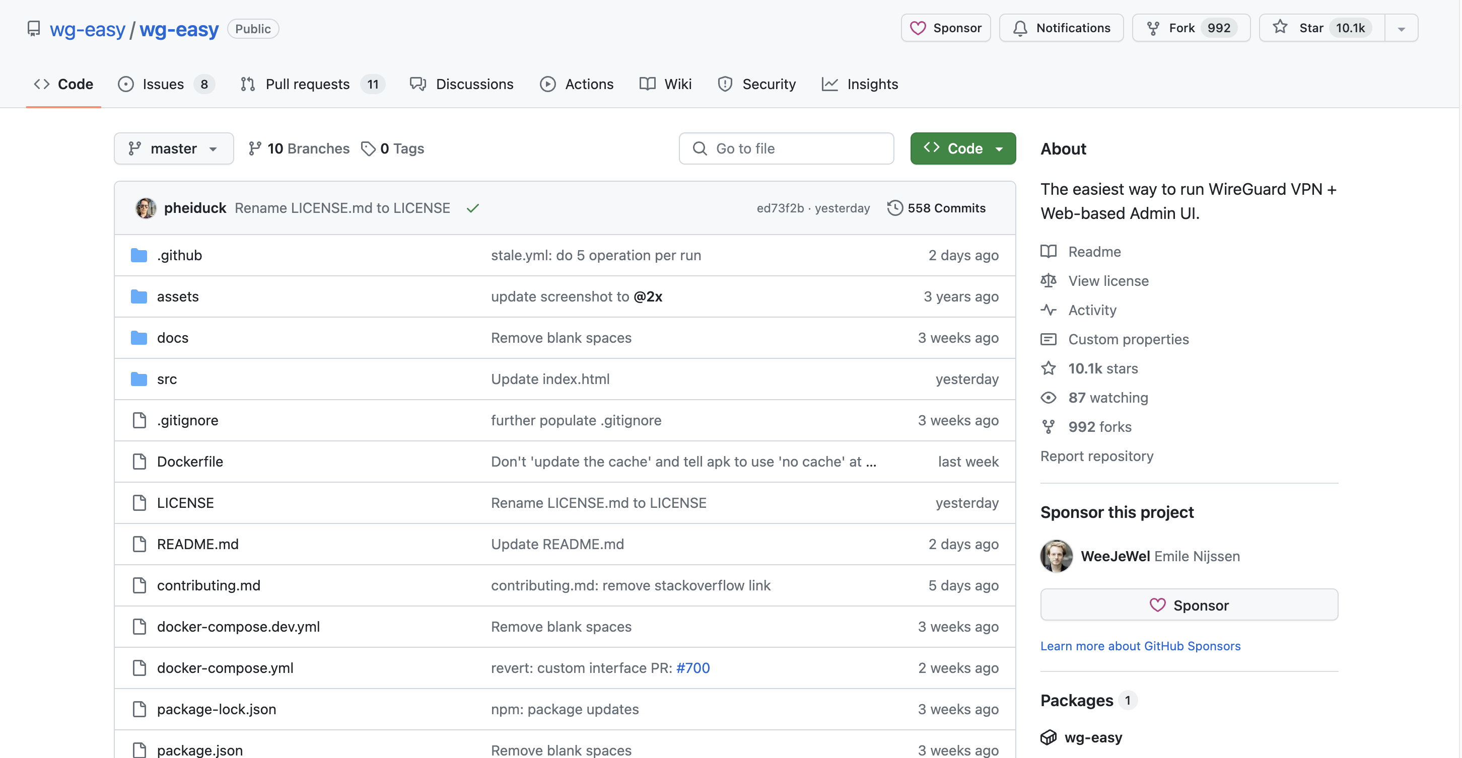 WireGuard Easy GitHub