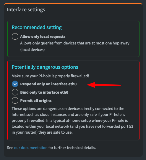 pi admin settings
