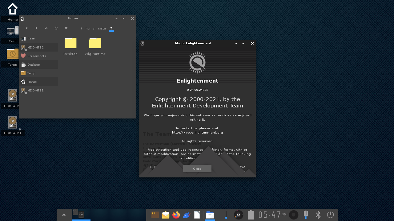 Enlightenment desktop