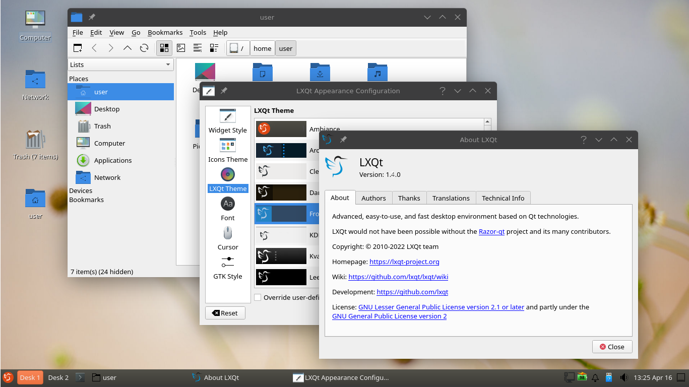 LXQT desktop